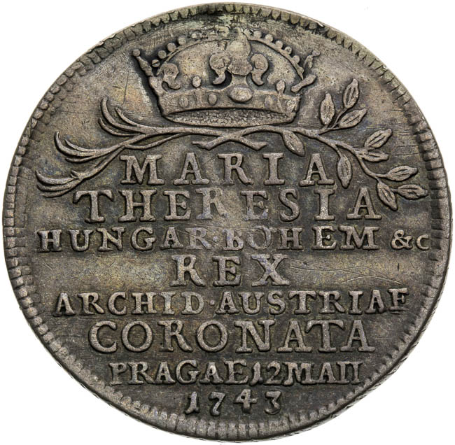 Silver token 1743 - front