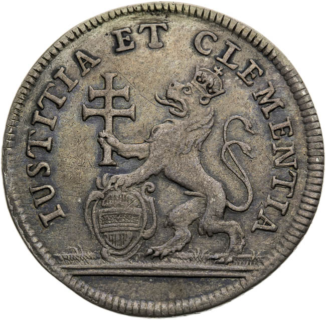 Silver token 1743 - back