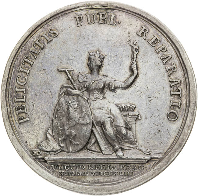 Silver medal 1743 - back