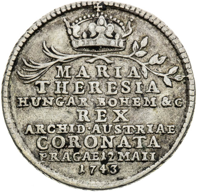 Silver Token 1743 - front