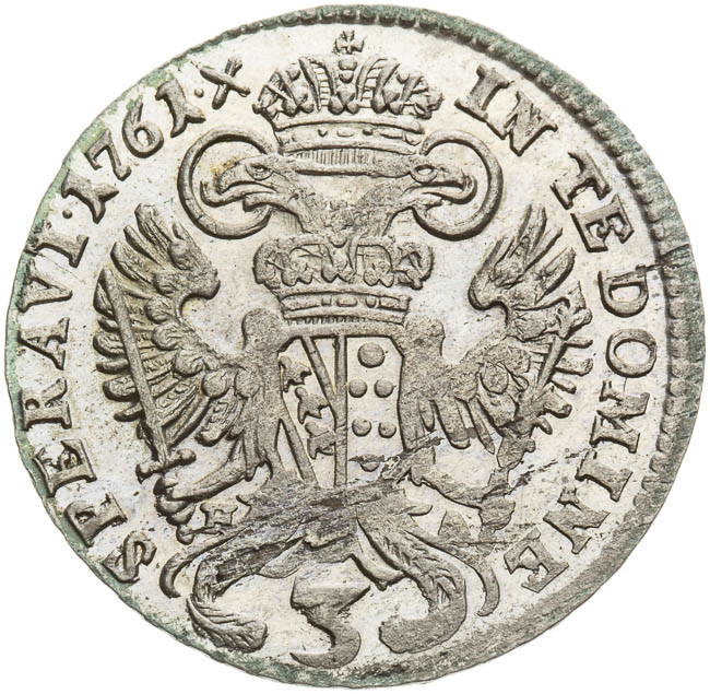 3 Kreutzer 1761 - back