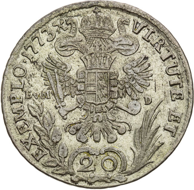 20 Grajciar 1773 - reverz