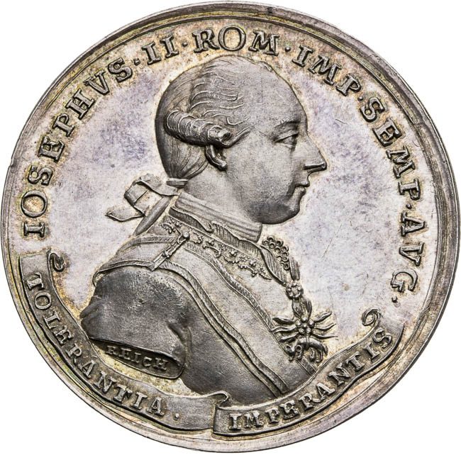 Strieborná medaila 1782 - averz