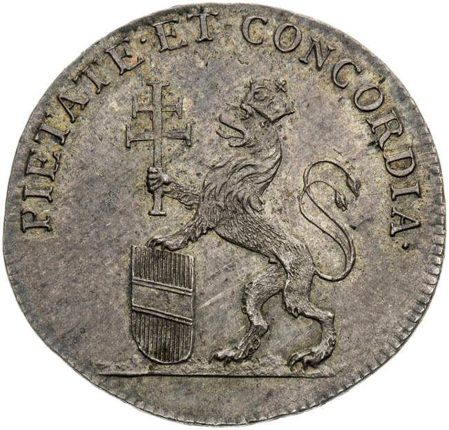 Silver Token 1791 - back