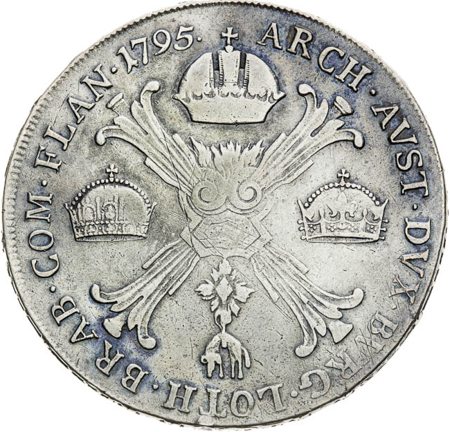 Krížový tolar 1795 - reverz