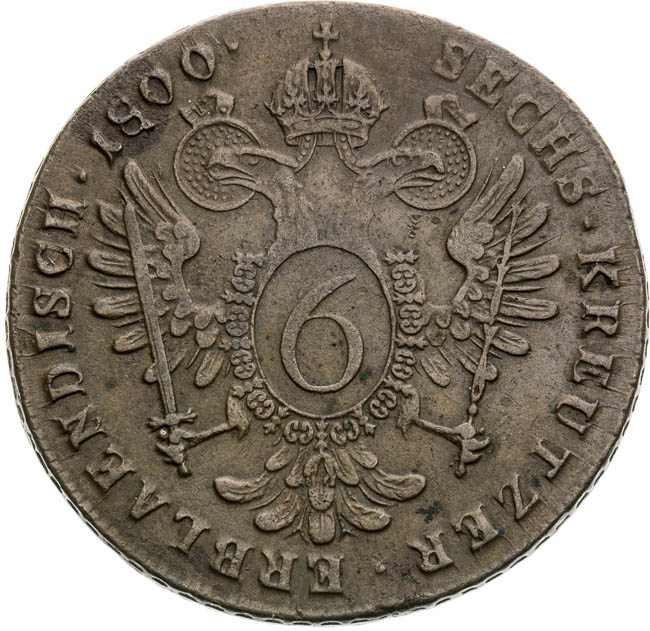 6 Kreutzer 1800 - back