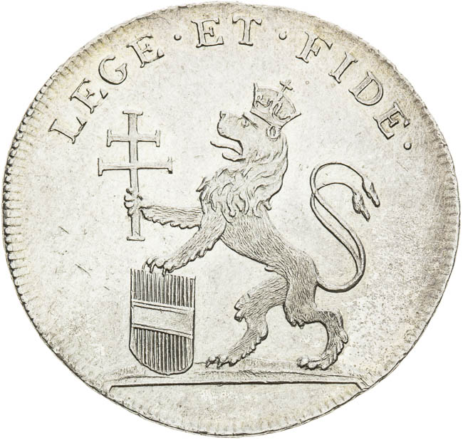 Silver jeton 1792 - back