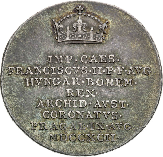 Silver token 1792 - back