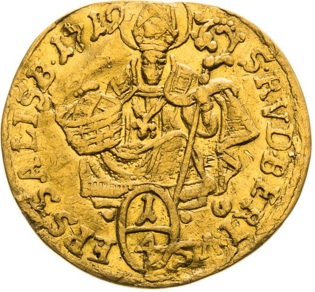 1/4 Dukát 1719 - reverz