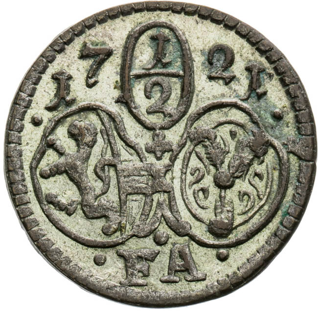 1/2 Kreutzer 1721 FA - front