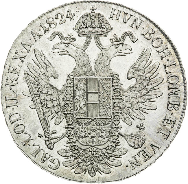 Thaler 1824 - back