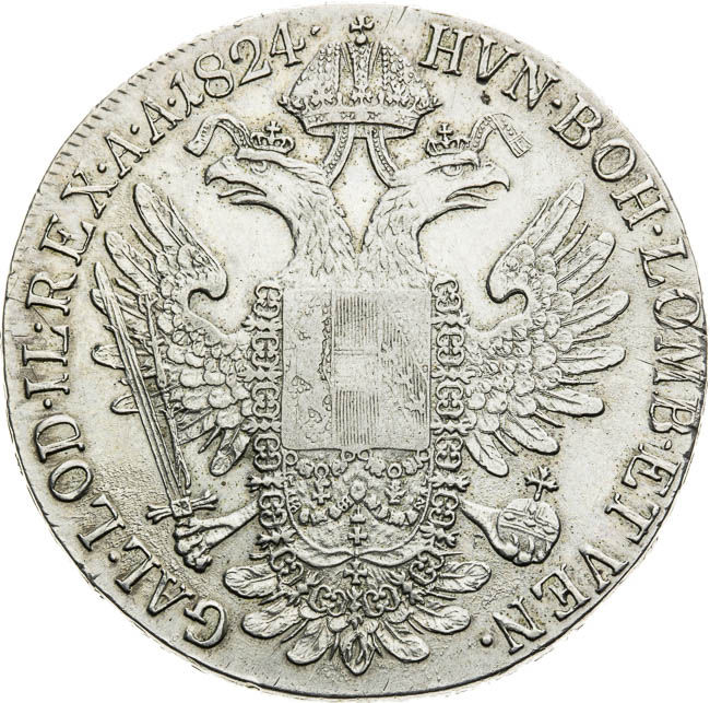 Thaler 1824 G - back