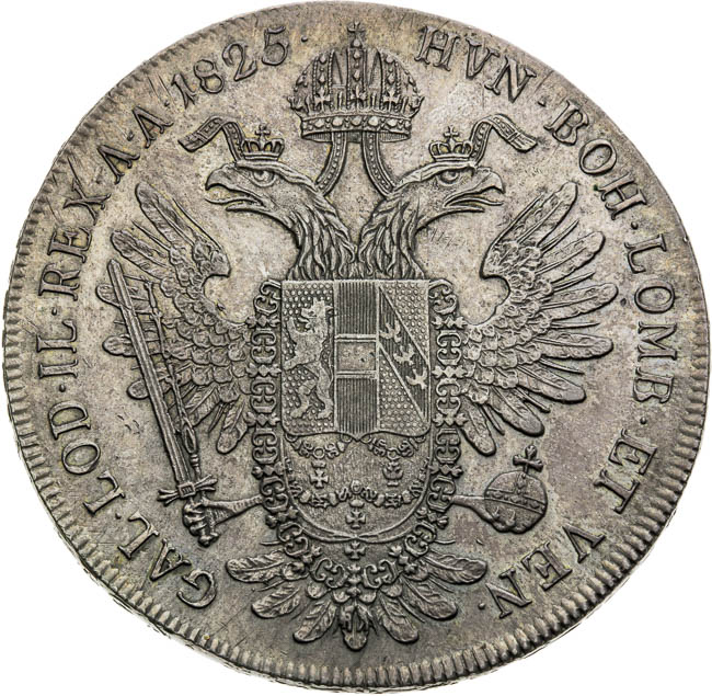 Thaler 1825 - back