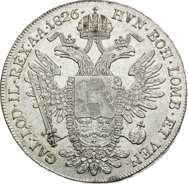 Thaler 1826 - back