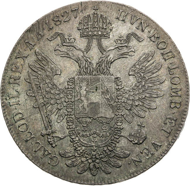 Thaler 1827 - back