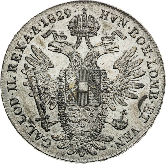 Thaler 1829 - back