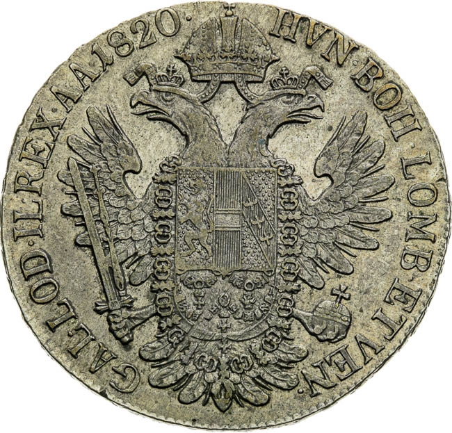 1/2 Thaler 1820 - back