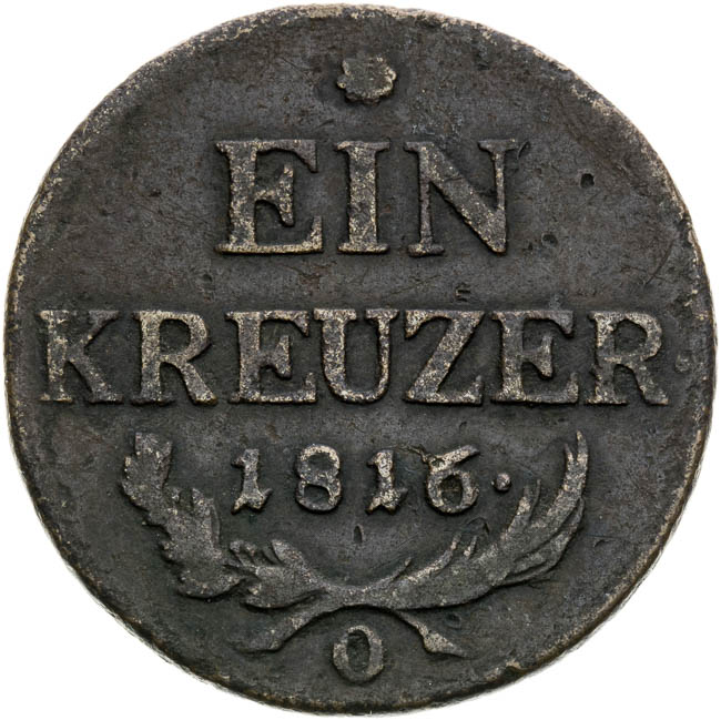 Kreutzer 1816 - back