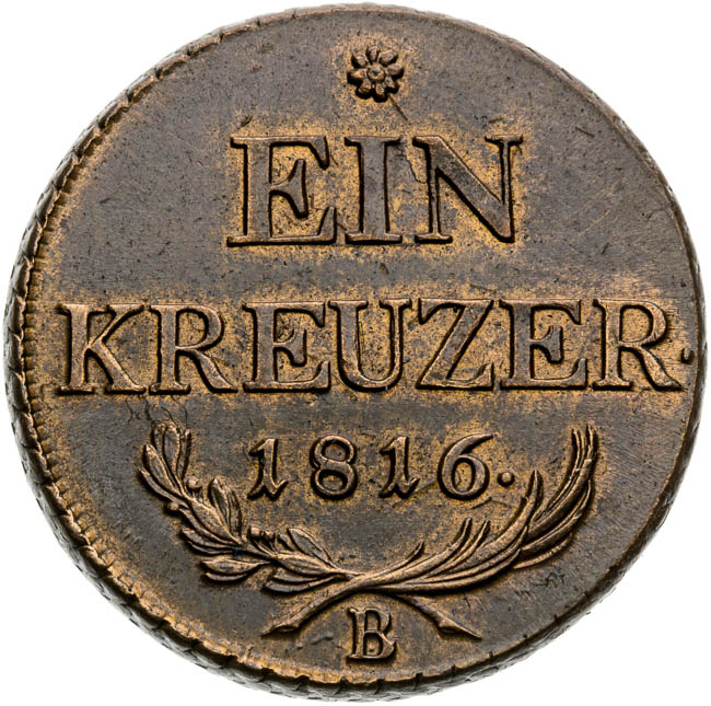Kreutzer 1816 - back