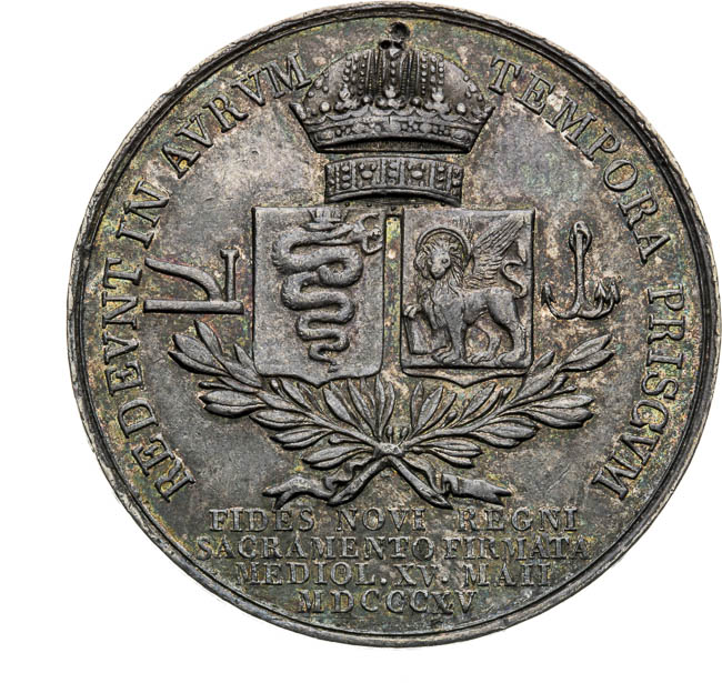 Silver medal 1815 - back