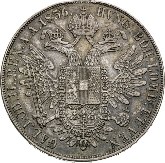 Thaler 1836 - back