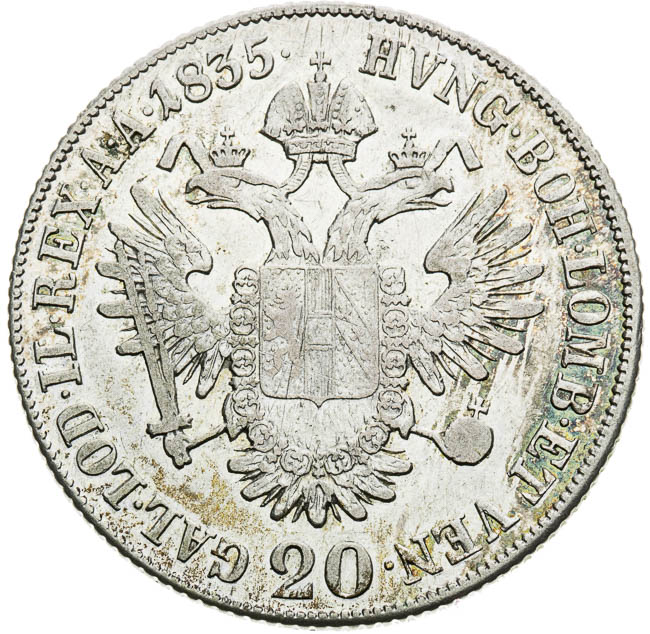 20 Kreutzer 1835 - back