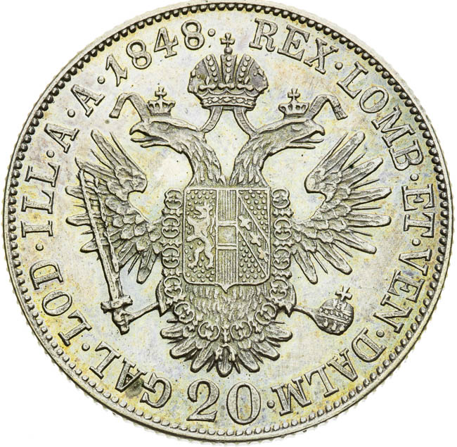 20 Kreutzer 1848 - back