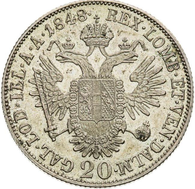 20 Kreutzer 1848 - back