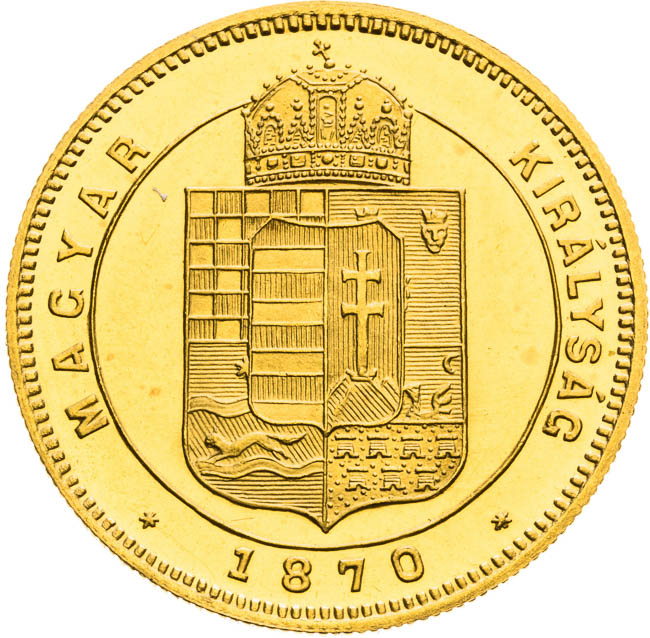 Dukát 1870 - reverz