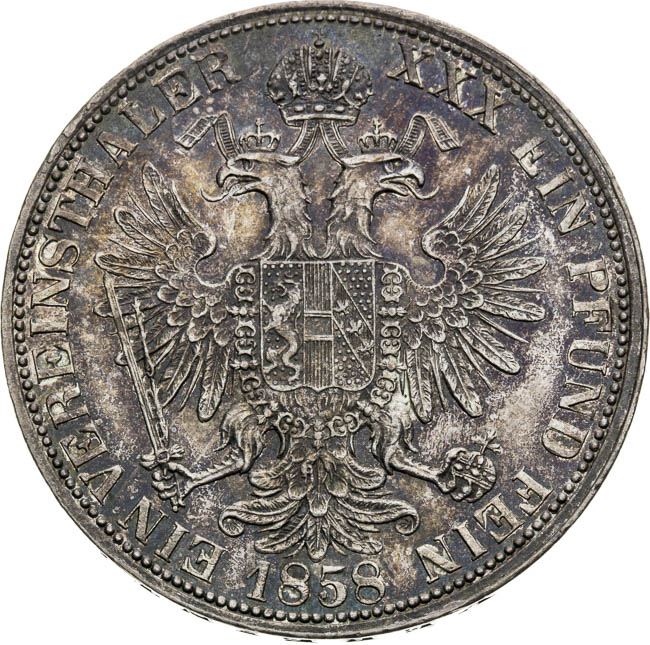 Federal thaler 1858 - back