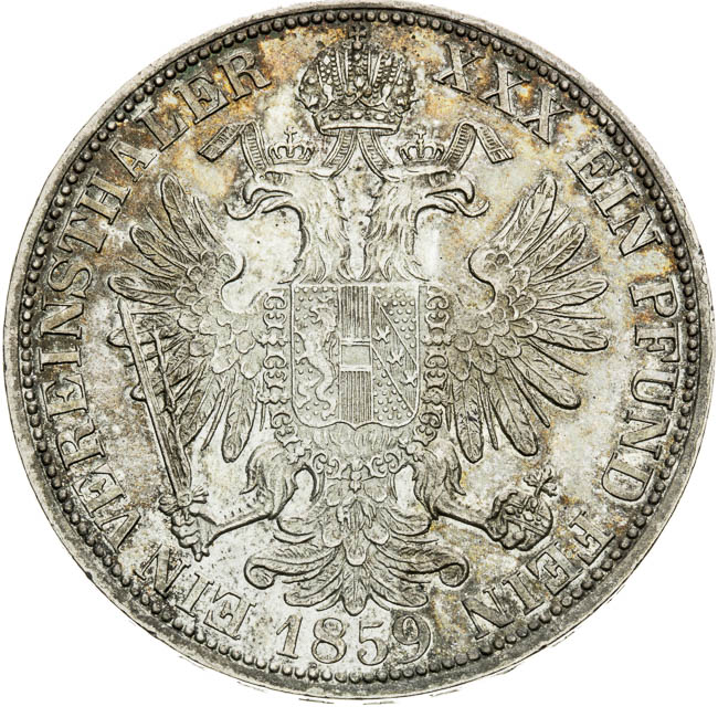 Federal thaler 1859 - back