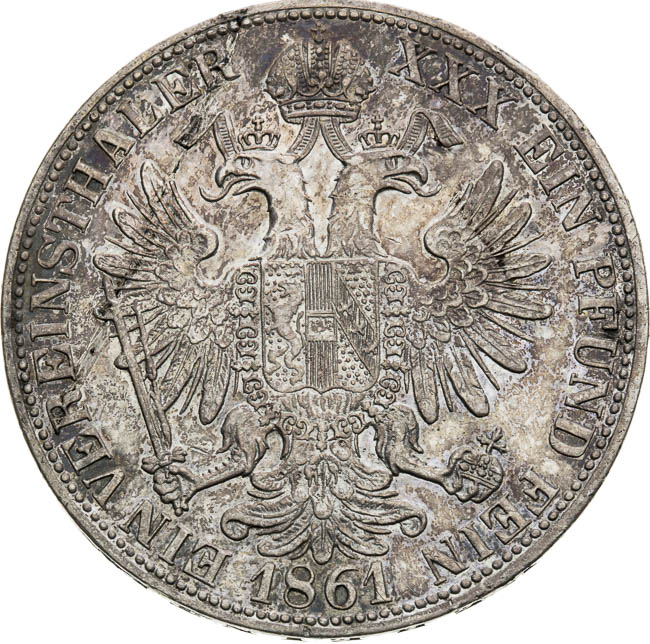 Federal thaler 1861 - back
