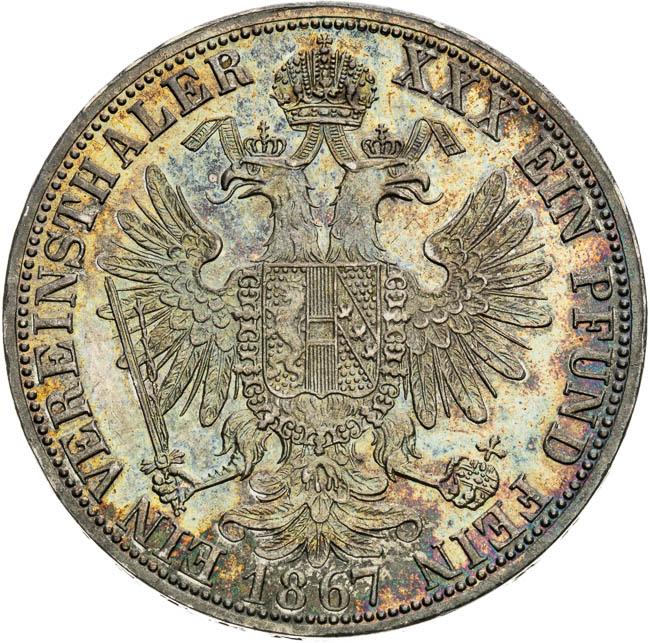 Thaler 1867 - back