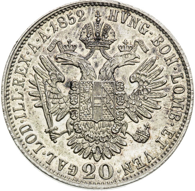20 Kreutzer 1852 - back