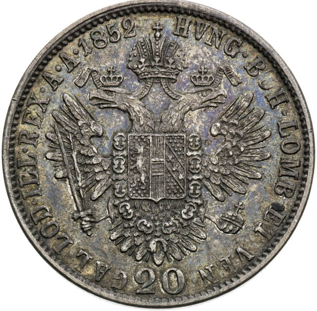 20 Kreutzer 1852 - back