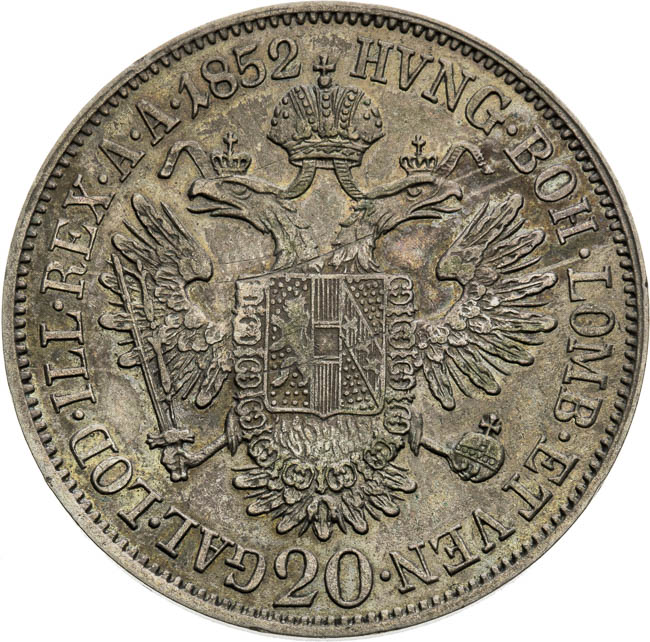 20 Kreutzer 1852 - back