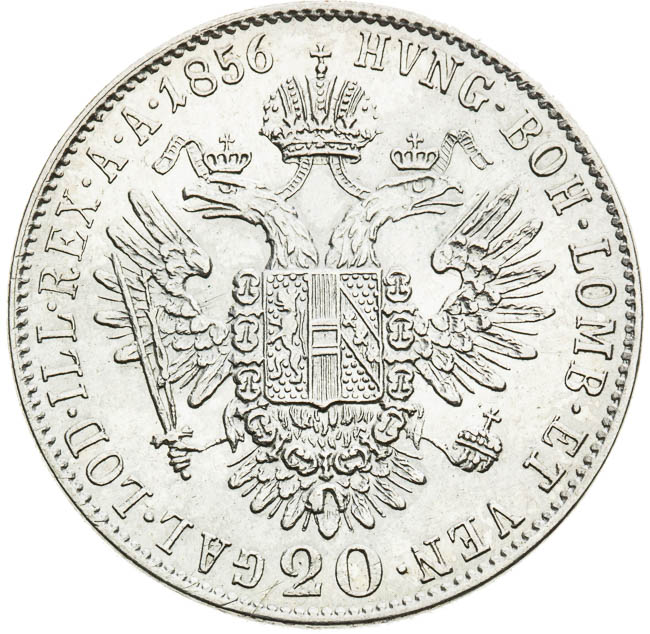 20 Kreutzer 1856 - back