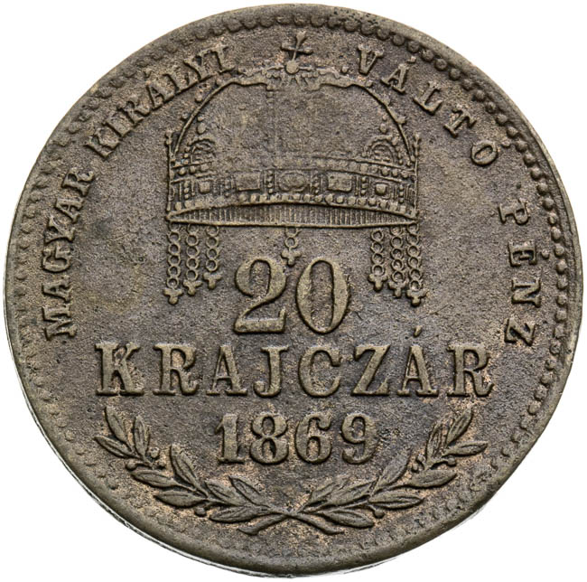 20 Kreutzer 1869 - back