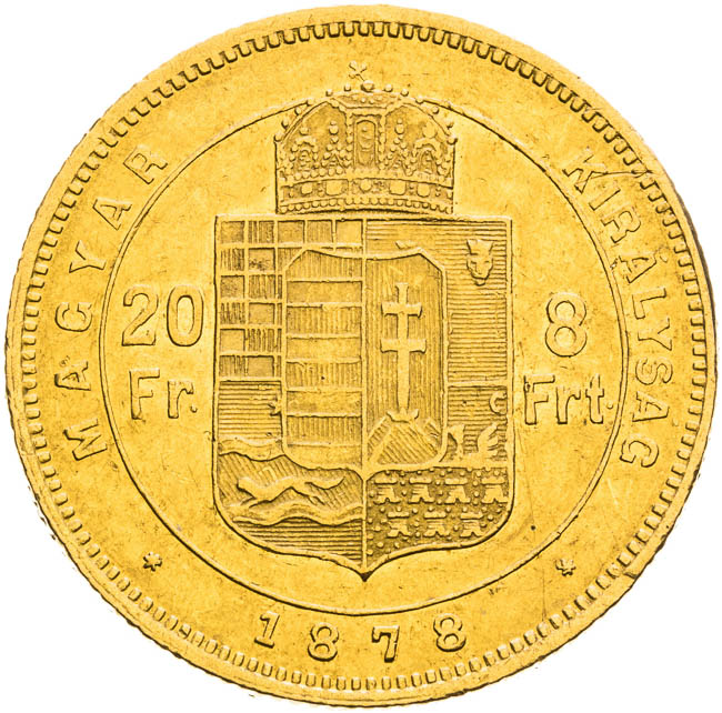 8 Zlatník 1878 - reverz