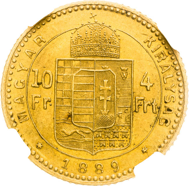 4 Zlatník 1889 - reverz