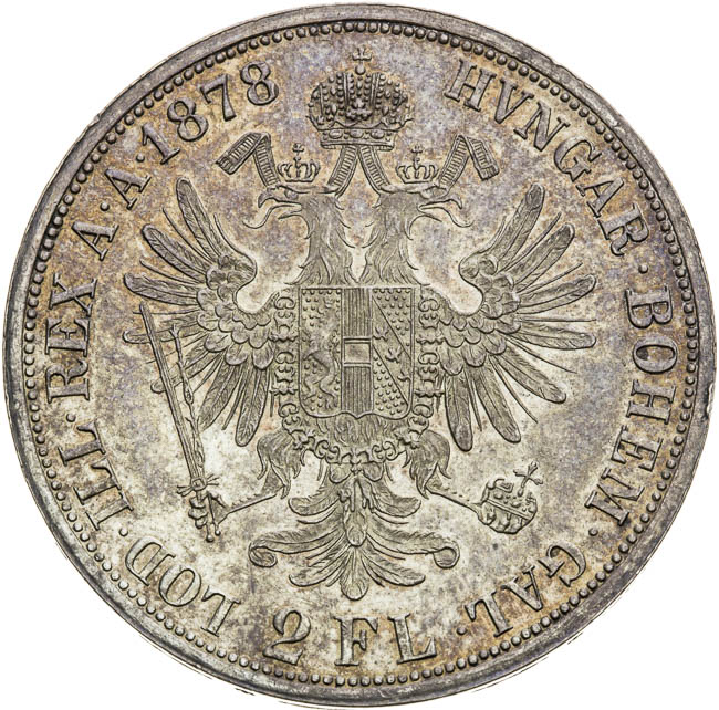 2 Gulden 1878 - back