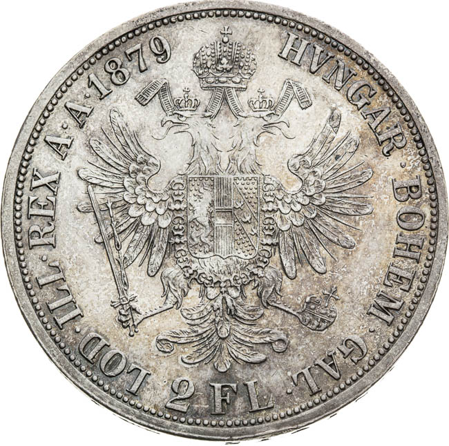 2 Gulden 1879 - back