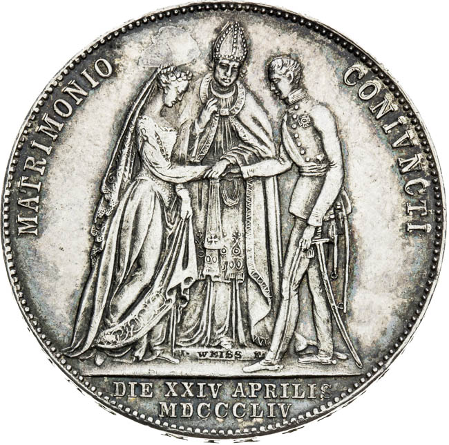 Gulden 1854 - back