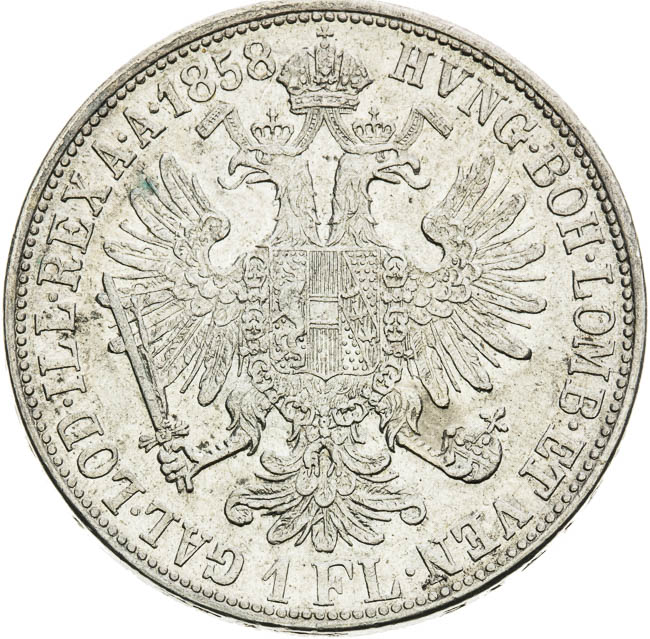 Gulden 1858 - back