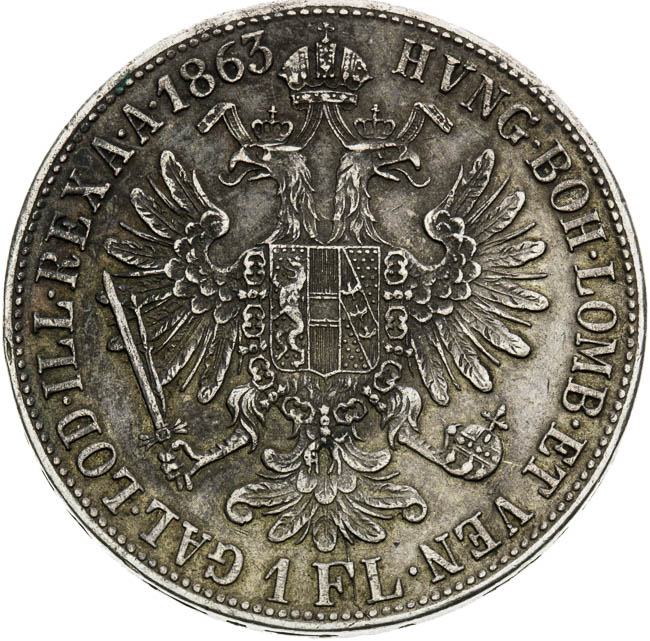 Gulden 1863 - back