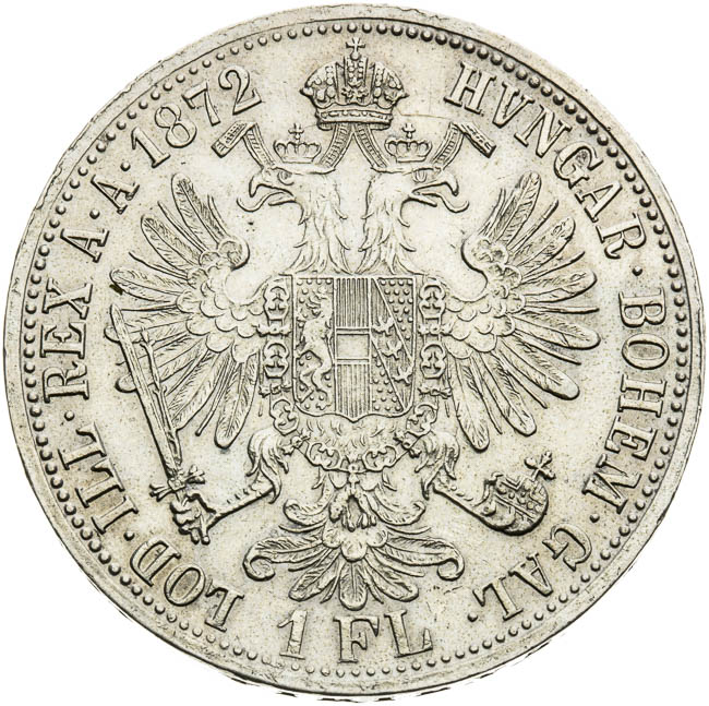Gulden 1872 - back