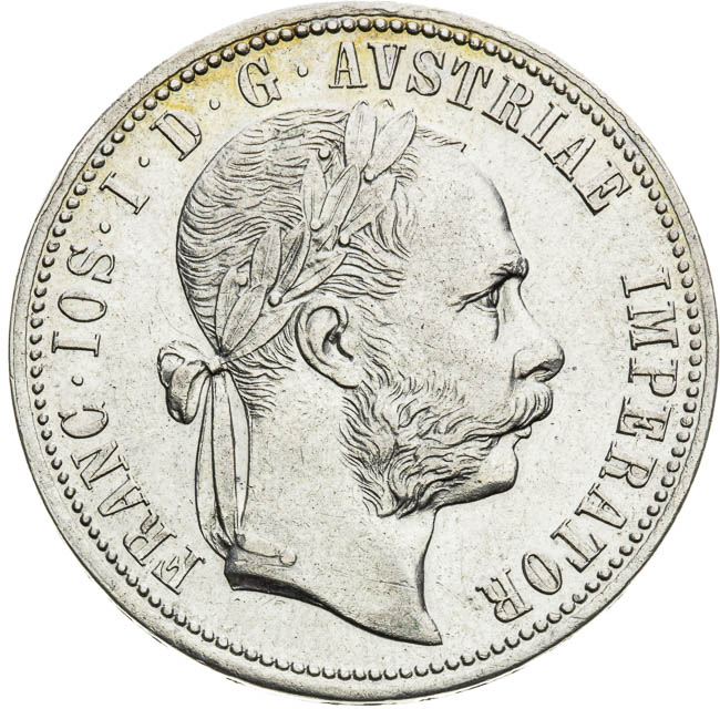 Pribram Gulden 1875 - front