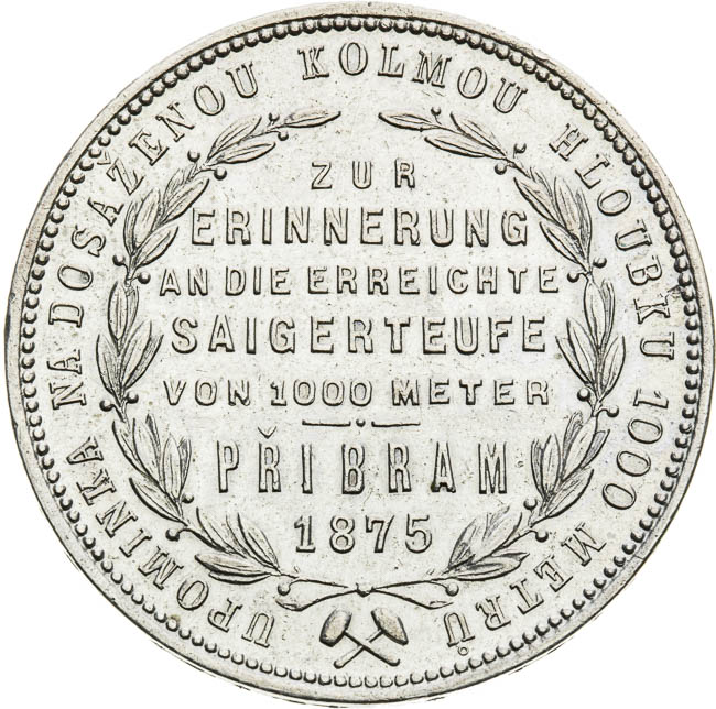 Pribram Gulden 1875 - back