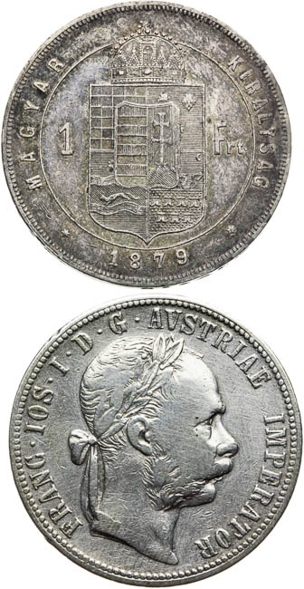 Gulden 1879 KB, 1884 - back