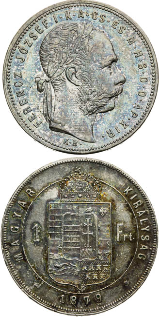 Gulden 1879, 1881 (2 pcs) - front
